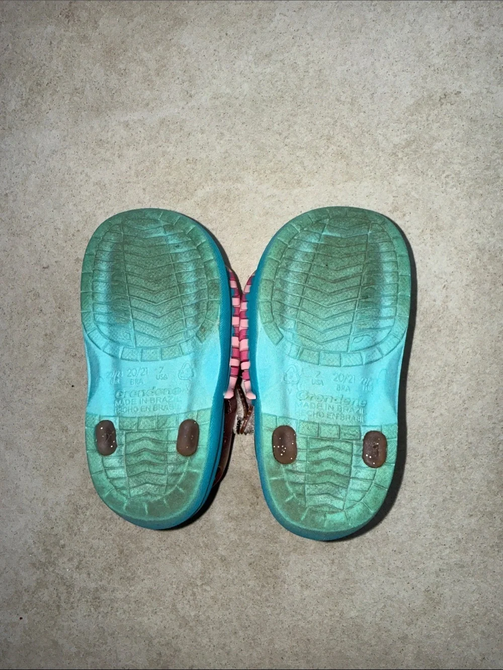 Ipanema Turquoise Kids Mermaid Water Shoes with Pink Straps size 7 toddler